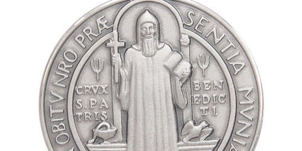 Médaille St. Benoît en argent 925